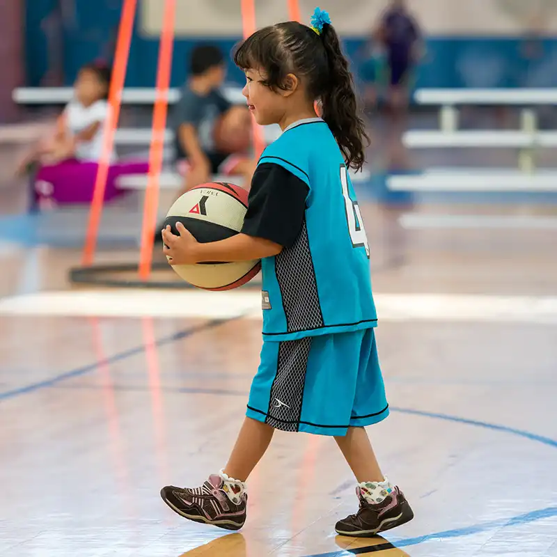 photo of special needs basketball player