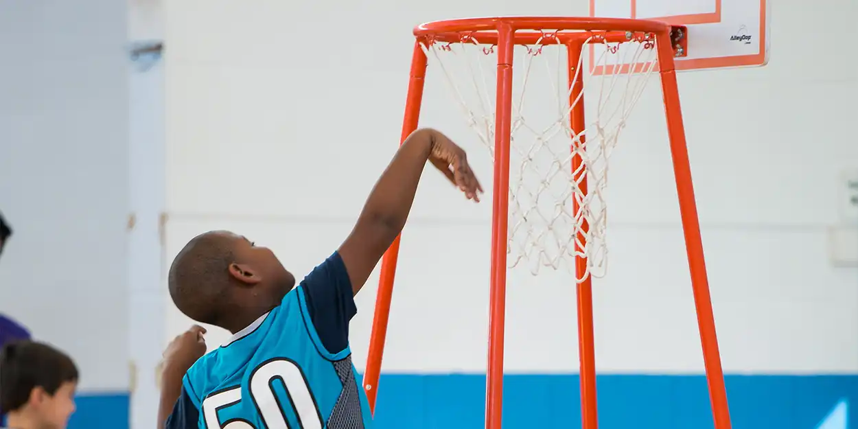 image of participant playing basketball