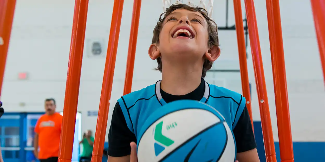 image of participant playing basketball